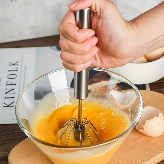 Stainless Steel Egg Beater Durable Semi-Automatic Mixer