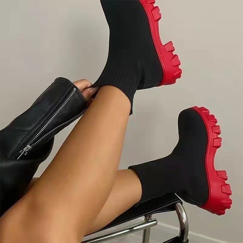 Plus Size Women's One-Step Socks Boots for Fall/Winter