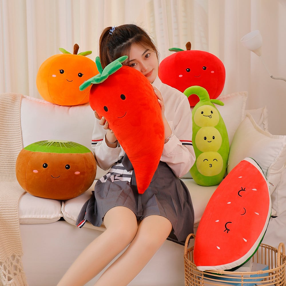 Cartoon Fruit Plush Water Pillow Toy