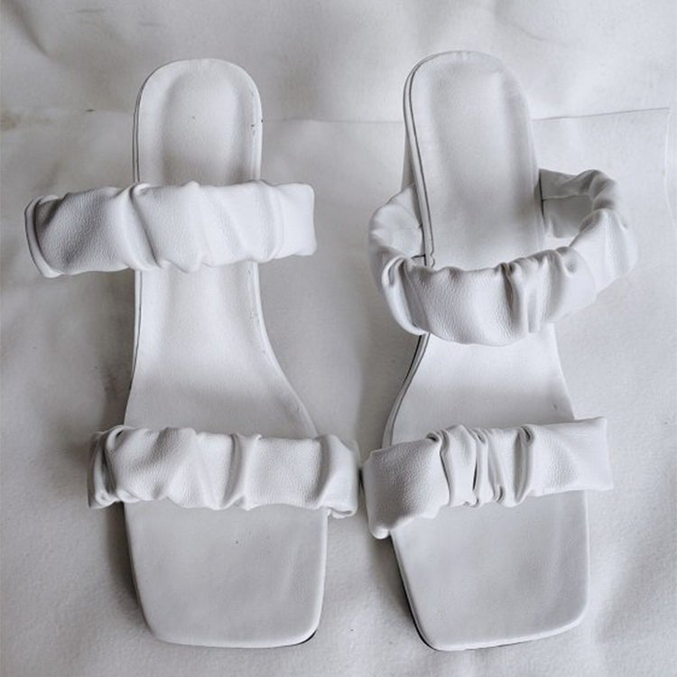 High Heel Square Toe Beach Sandals and Slippers