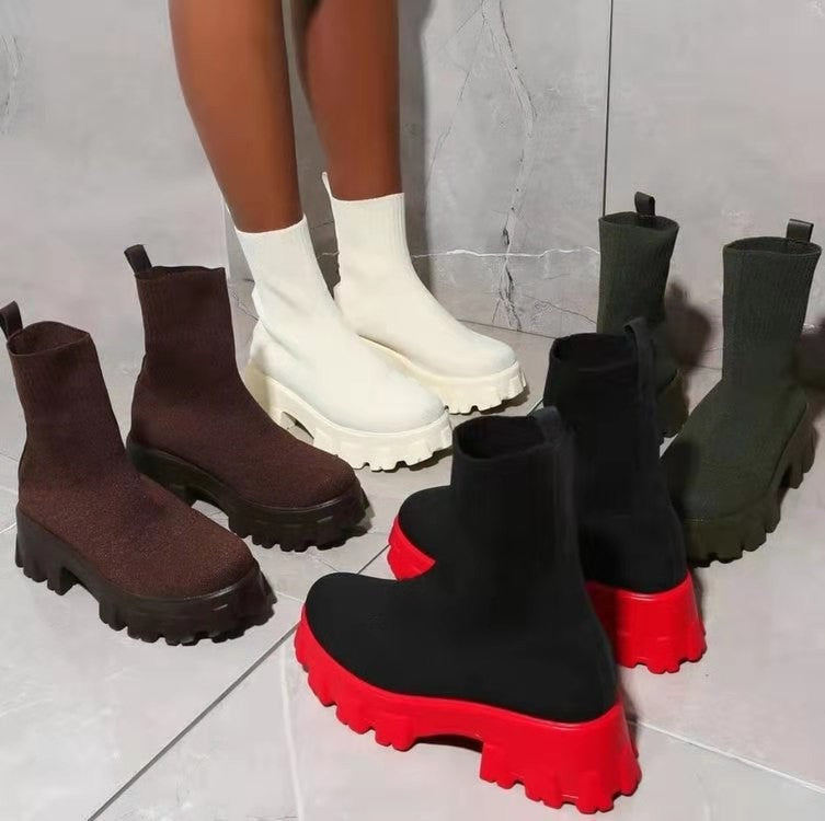 Plus Size Women's One-Step Socks Boots for Fall/Winter