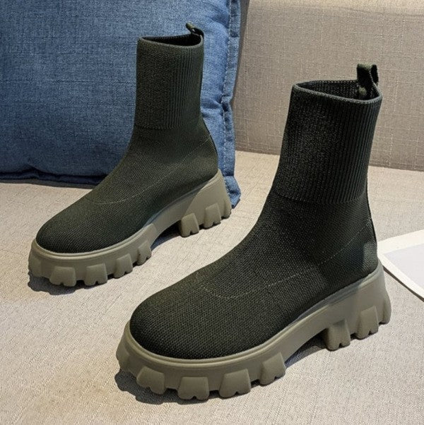 Plus Size Women's One-Step Socks Boots for Fall/Winter